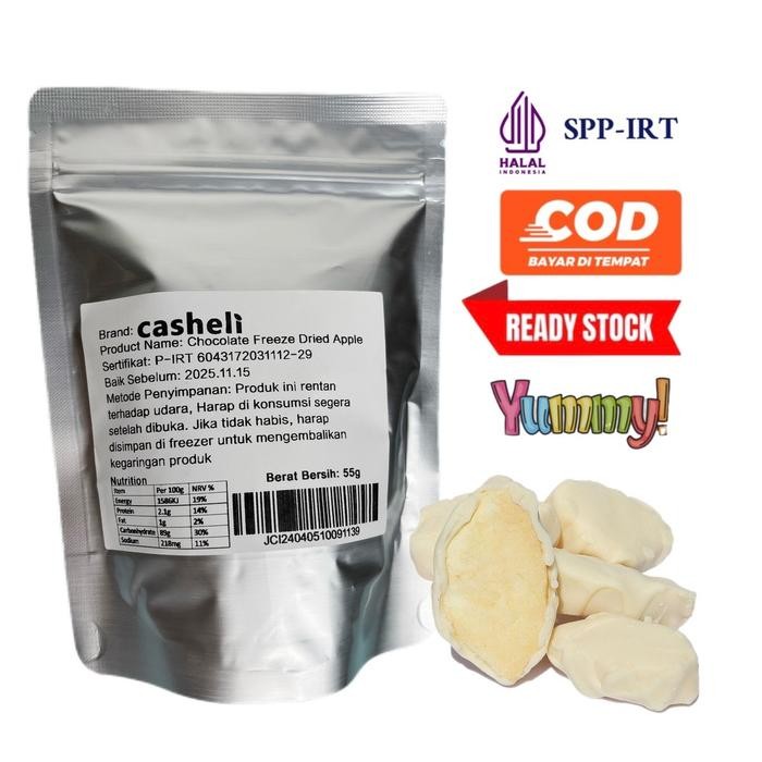 

Casheli Crispy Freeze-Dried Chocolate Coated Apple Snacks Food 50G Manis Camilan Cemilan Coklat