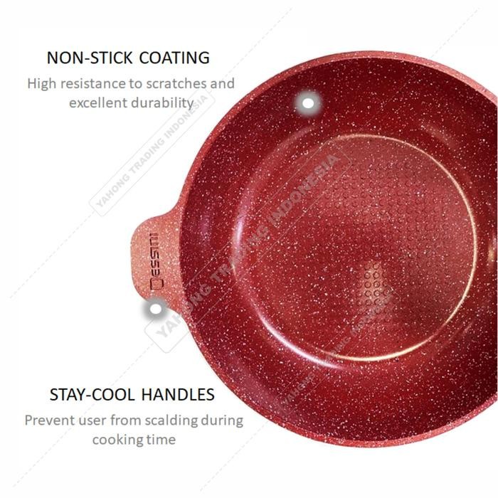 Dessini 23 Buah Set Peralatan Dapur Panci Masak Marmer Anti Lengket