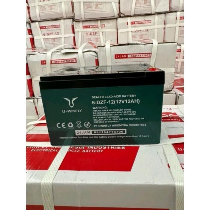 AKI SEPEDA LISTRIK UWINFLY 12V/12AH SATUAN/ 1 DUS