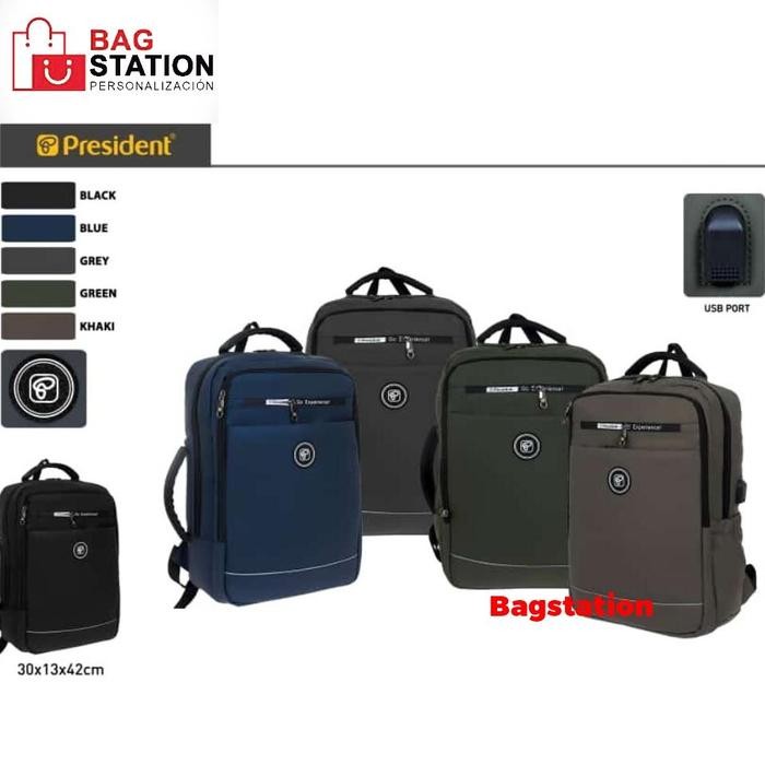 Tas Ransel Laptop President Usb Original Backpack President Tas Punggung Pria #Gratisongkir #Sale