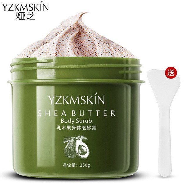 Ready selalu- BARU DI INDONESIA - YZKMSKIN SHEA BUTTER Body Scrub Niacinamide Exfoliating Korean