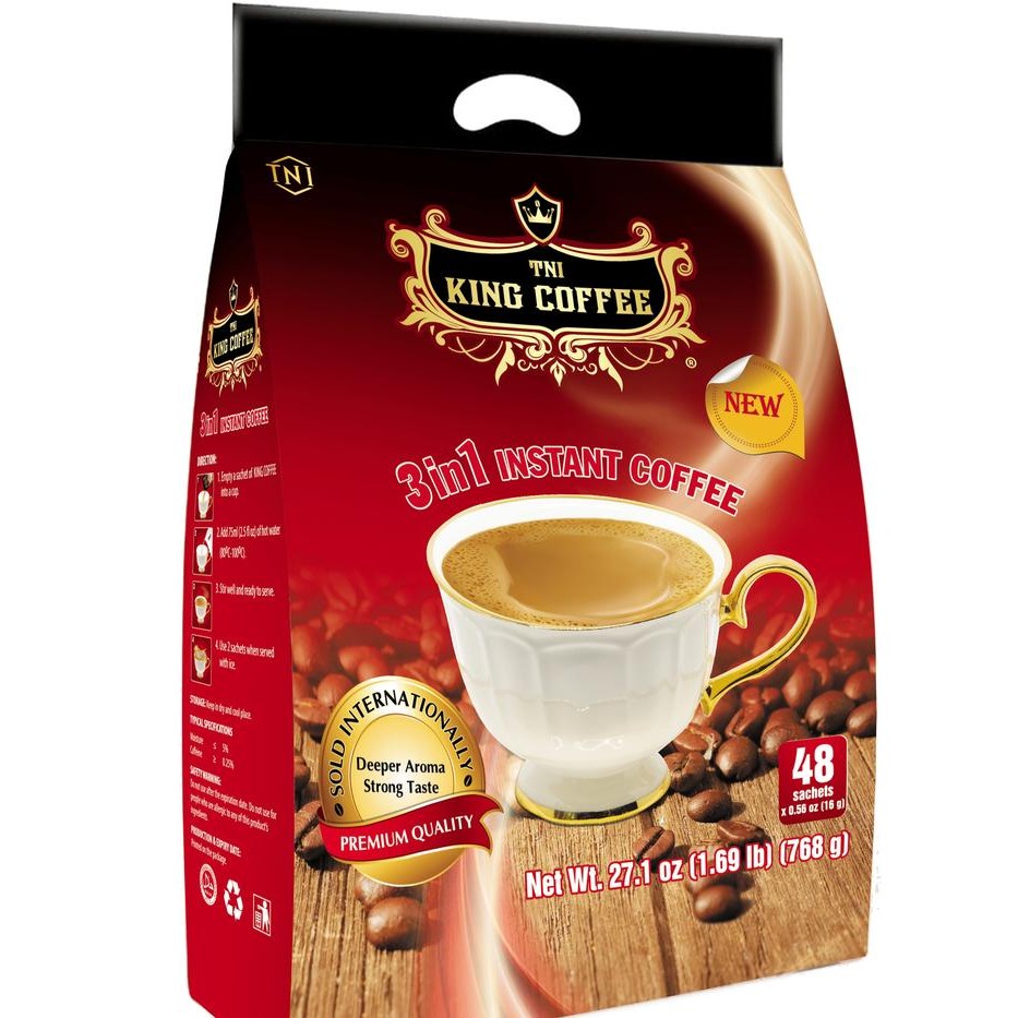 

Terlaris- 48 Sachets - King Coffee 3In1 Kopi Vietnam Instant Premium Coffee By Trung Nguyen Produsen
