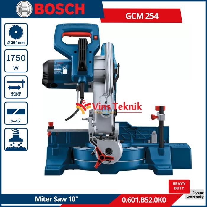 BOSCH GCM 254 Mesin Gergaji Alumunium Miter Saw Mitre Saw 10" MiterSaw GCM254