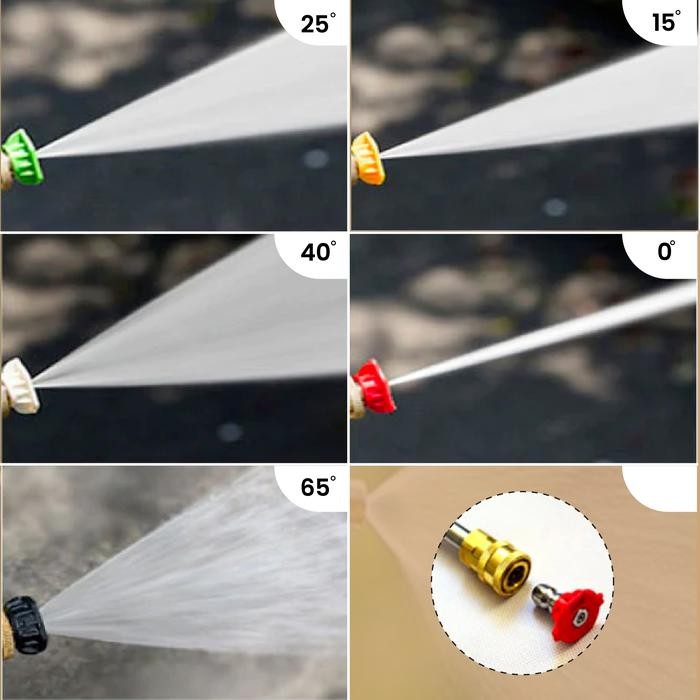 Nozzle Spray Tip Quick Release Pressure Jet Cleaner Kepala Spray 1/4 "