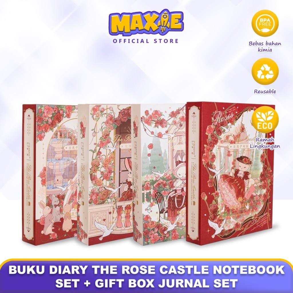 

Buku Diary The Rose Castle Notebook Set + Gift Box Jurnal Set 0867