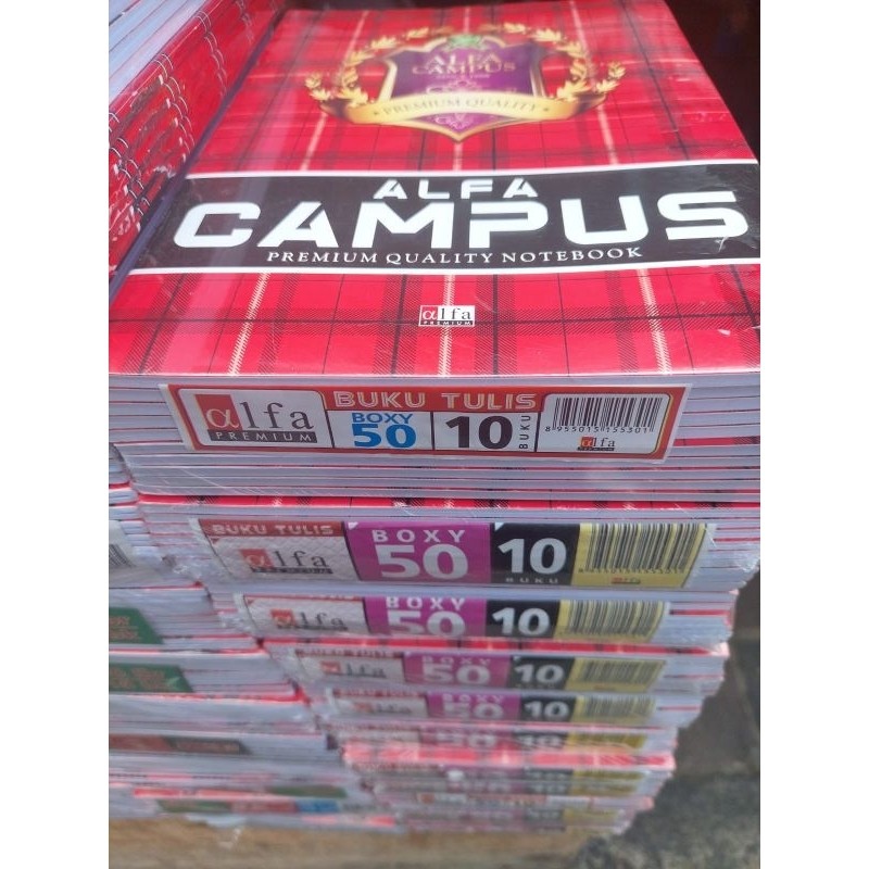 

BUKU CAMPUS 50 lembar ( alfa) satu pak isi10 buku