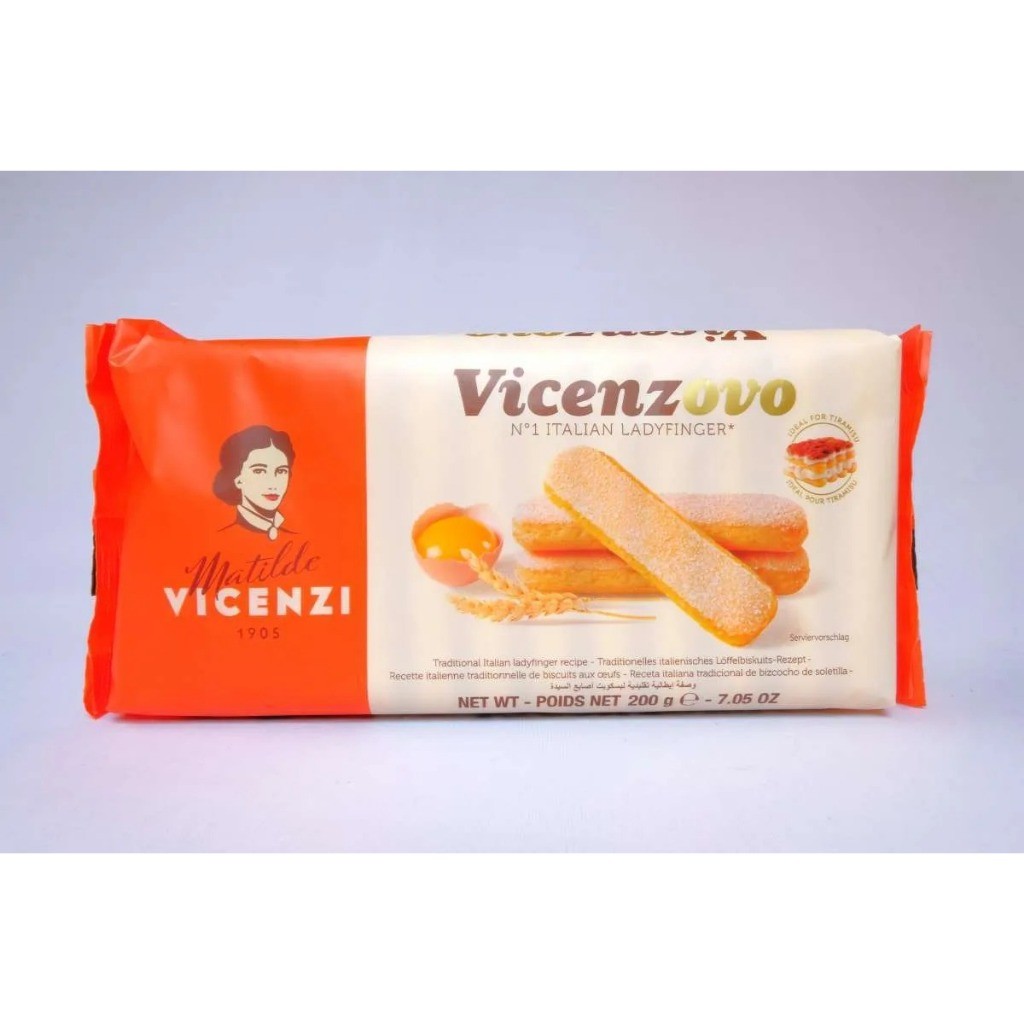 

VICENZOVO BISCUIT LADYFINGER 200GR, BISCUIT HIASAN TIRAMISU CAKE DLL