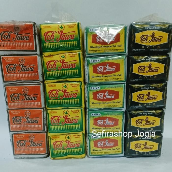 

Teh Jawa 4 Varian / Jawa Prima Premium Gold dan Merah / Tubruk Melati