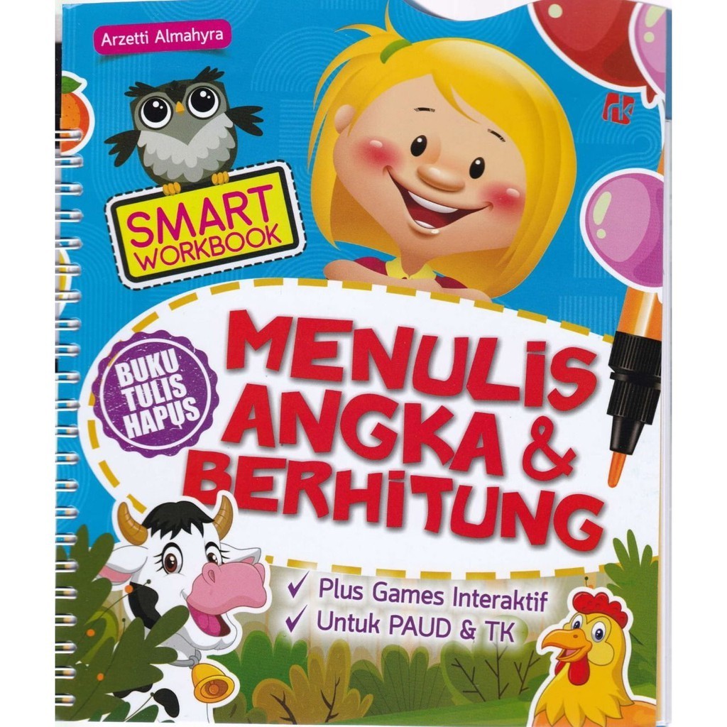 

#SMART WORKBOOK MENULIS ANGKA & BERHITUNG (BUKU TULIS HAPUS)