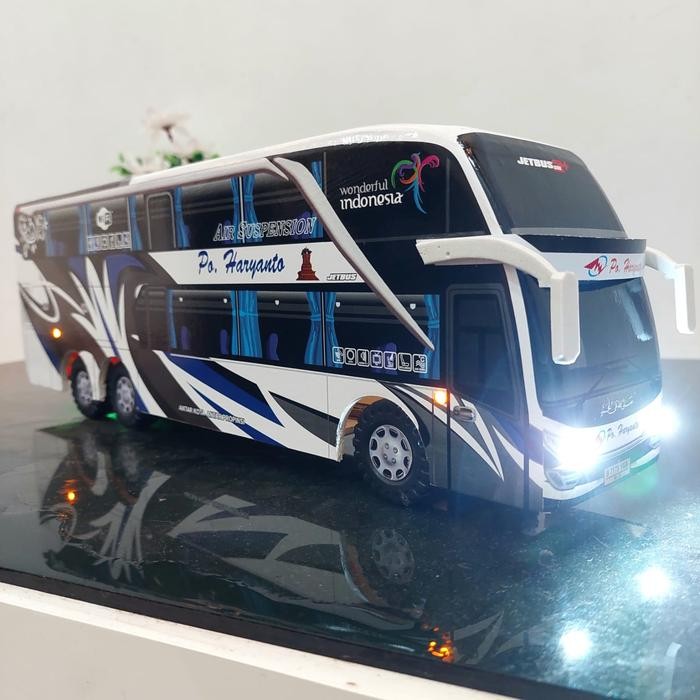 Miniatur Bus Bis Haryanto Double Decker