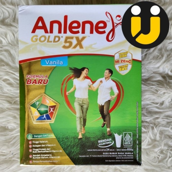 

(Expert) Anlene Gold Plus 5X 850 Gram Rasa Vanila Susu Bubuk Lansia
