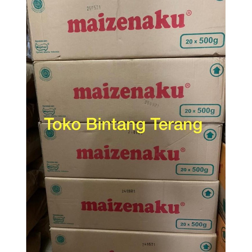 

TERBARU! Tepung Maizena Corn Starch Maizenaku 500gr x 20 pcs 1 Dus Karton 10 kg