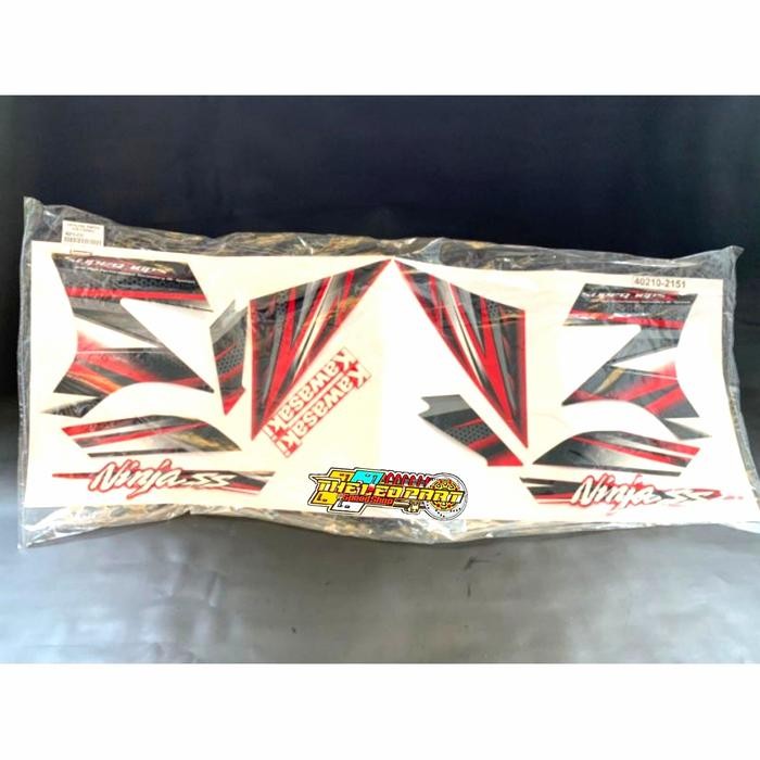 PROMO Striping Lis Stiker Ninja R SS Merah Hitam 2014 2015 Ori Kawasaki