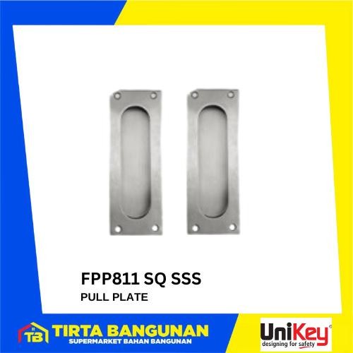 Terlaris UNIKEY FPP 811 SQ FLUSH PULL PLATE SSS