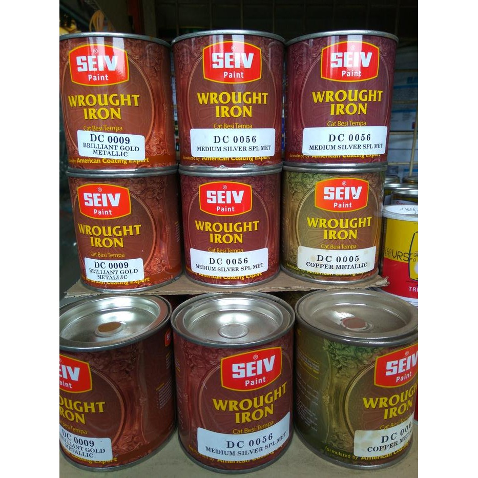 Terlaris Cat Besi Tempa Seiv Gold Emas / Seiv Brilliant Gold Metallic 250 ml