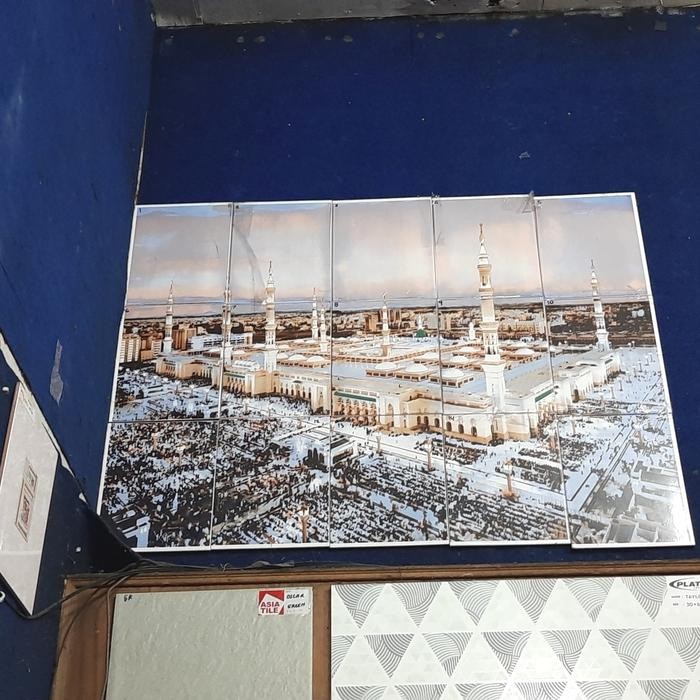 Terlaris KERAMIK GAMBAR MASJID NABAWI/ KERAMIK DEKORASI