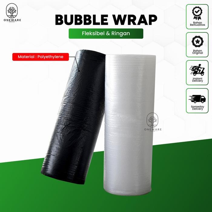 

Happy- Bubble Wrap Roll 125 cm x 50 m 1 Roll Bening dan Hitam Premium Quality