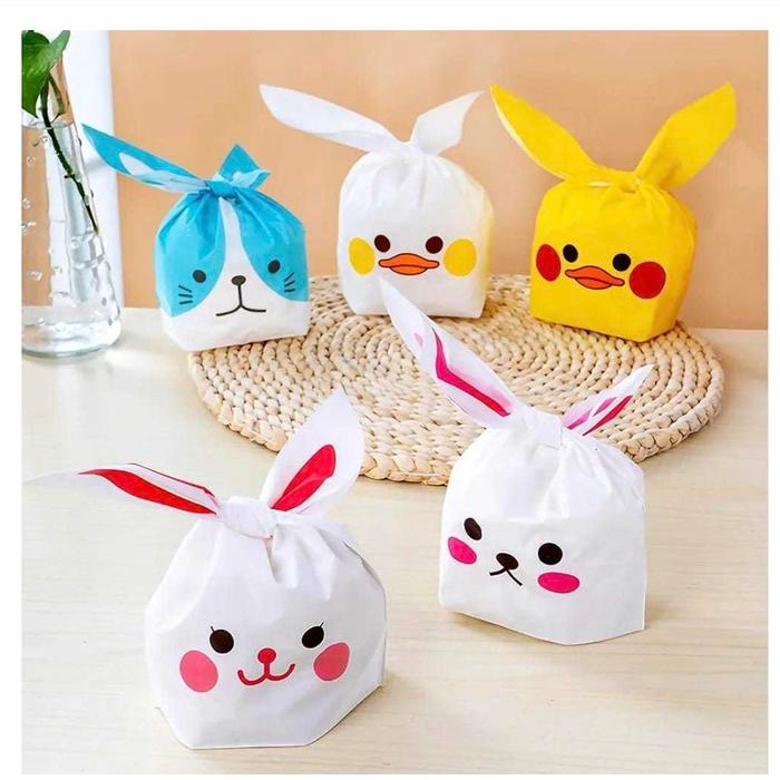 

Pesta- [10PC] Plastic Snack Plastik Goodie Bag Ulang Tahun Motif Rabbit 20x32