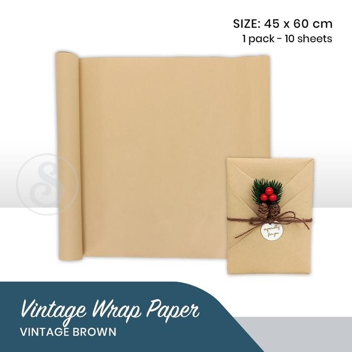 

Happy- Kertas Kado polos cokelat / Wrapping paper - Brown (10 lbr)
