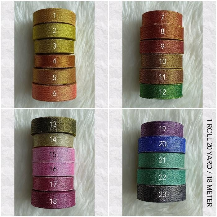 

Happy- Pita Glitter Warna 1 INCH / 2,5 CM ( PER ROLL )