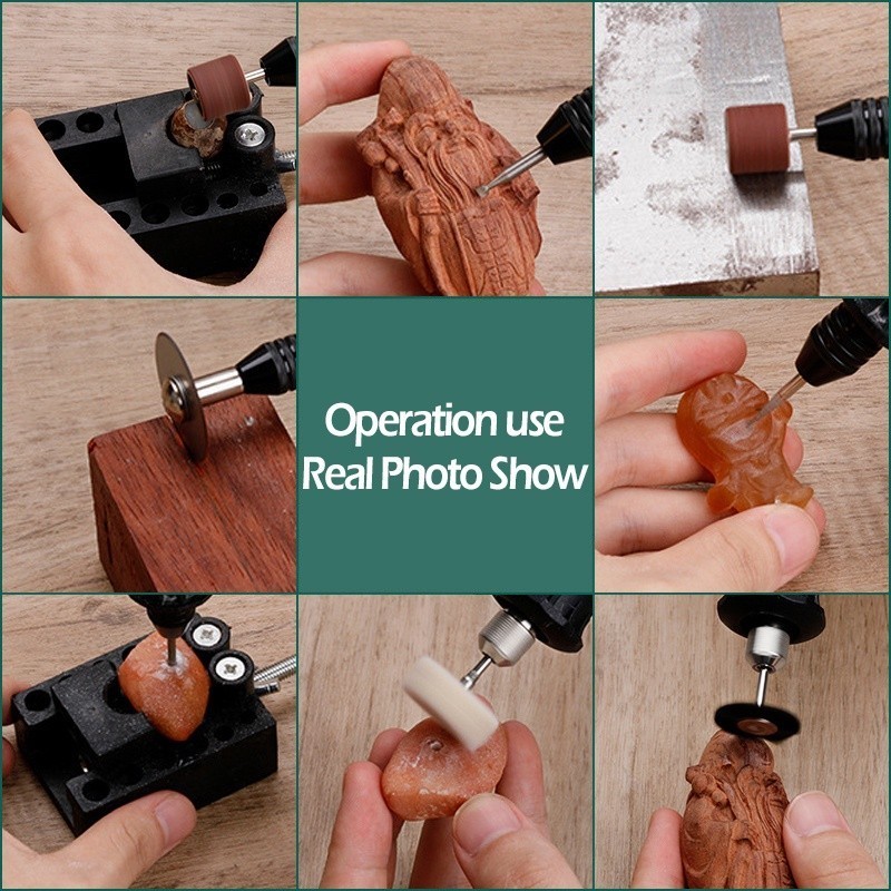COD-Gerenda listrik Bor Mini 25PCS 12V DC 18000 RPM Mini Drill Electric Engraver Grinder Ukir Kayu