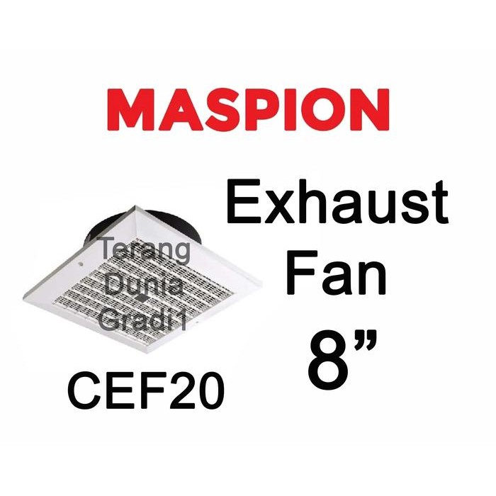 READY STOK Maspion Cef 20 Exhaust Fan Maspion CEF20 Eksos Plafon Maspion Cef 20 Eksos Fan 8Inch