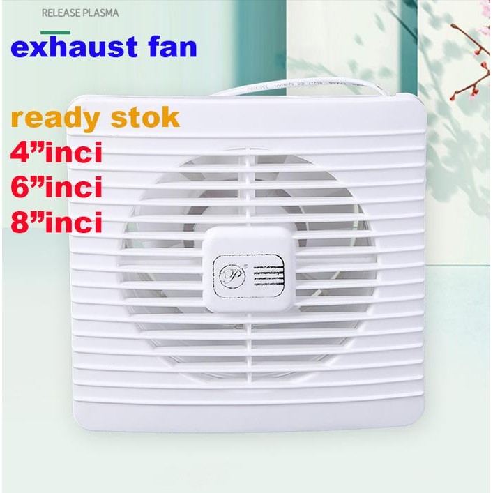 READY STOK! exhaust fan kipas ventilasi kamar mandi dapur penghilang bau knalpot volume udara besar