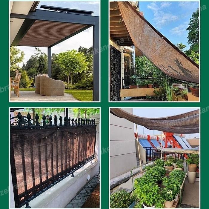 Paranet 95% Lebar 2/3/4 Meter Shading Net Nylon Anti Panas Enkripsi 12-pin Jaring Paranet Pelindung