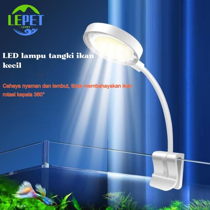 LEPET lampu aquarium mini D1 / LED aquarium / lampu aquarium jepit