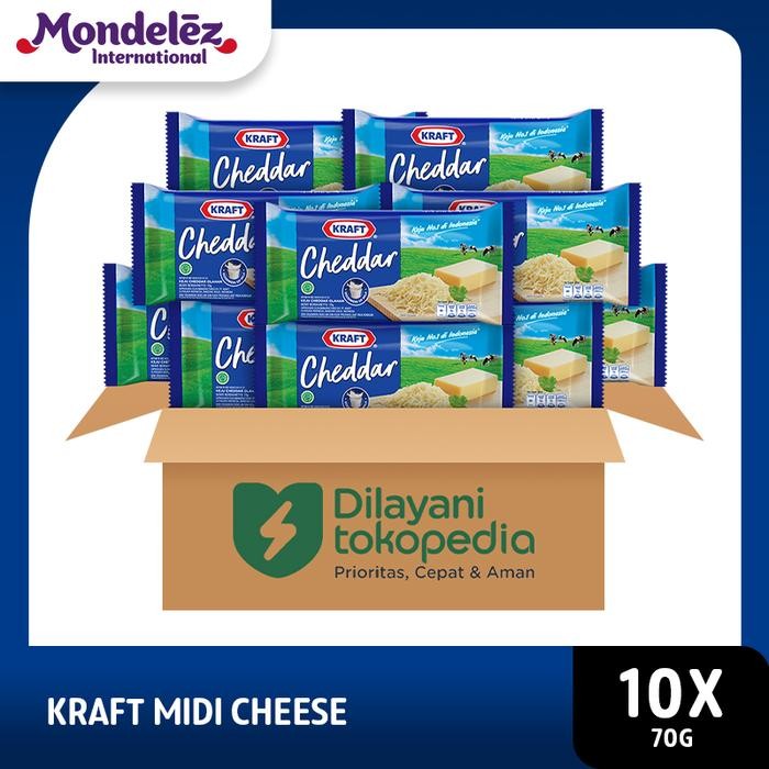 

BARANG TERLARIS Kraft Keju Cheddar Midi 70 gr - 10 Packs