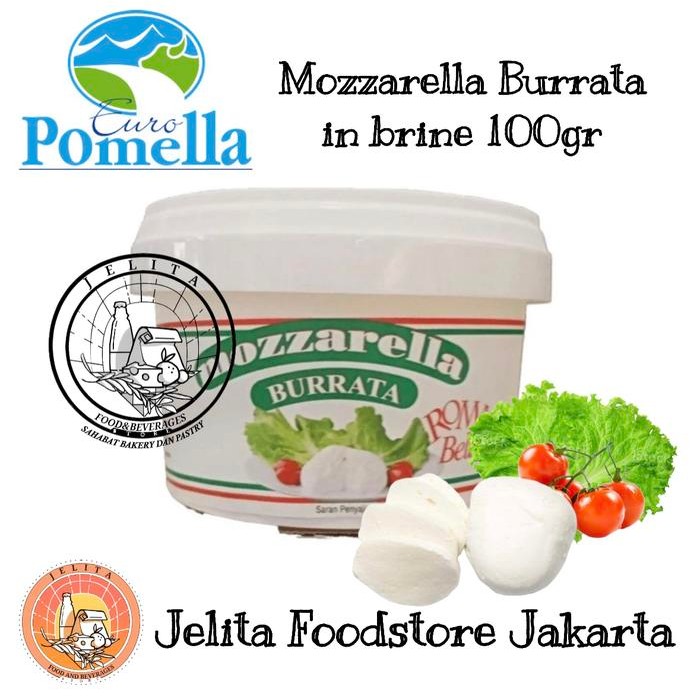 

BARANG TERLARIS Europomella Mozzarella Burrata in brine IQF 100gr - Frozen