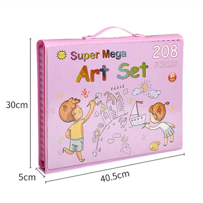 

ART SET 208 PCS WATERCOLOR MENGGAMBAR SENI CRAYON SPIDOL MARKER PENA SET ANAK LUKISAN SENI SET ALAT