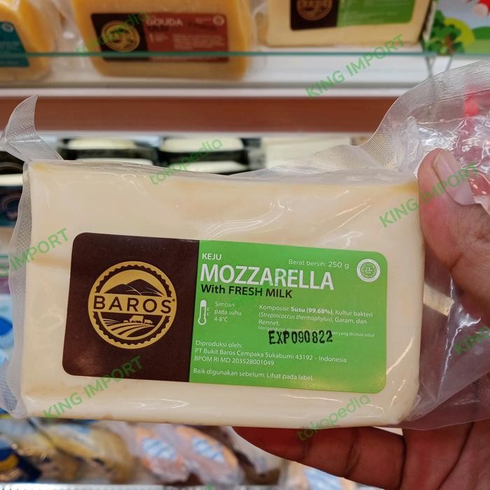 

BARANG TERLARIS Baros Keju mozzarella Cheese 250 gram