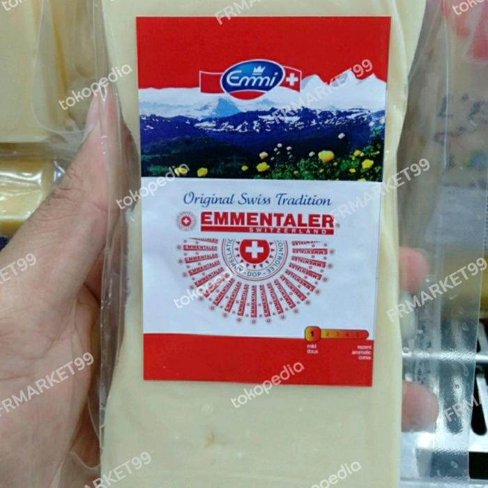 

BARANG TERLARIS Keju emmi emmentaler Switzerland cheese 200 grm
