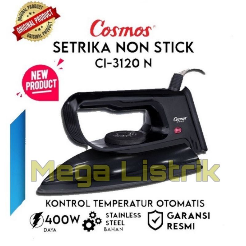 Setrika Cosmos Ci3120n Jet Black setrika anti lengket