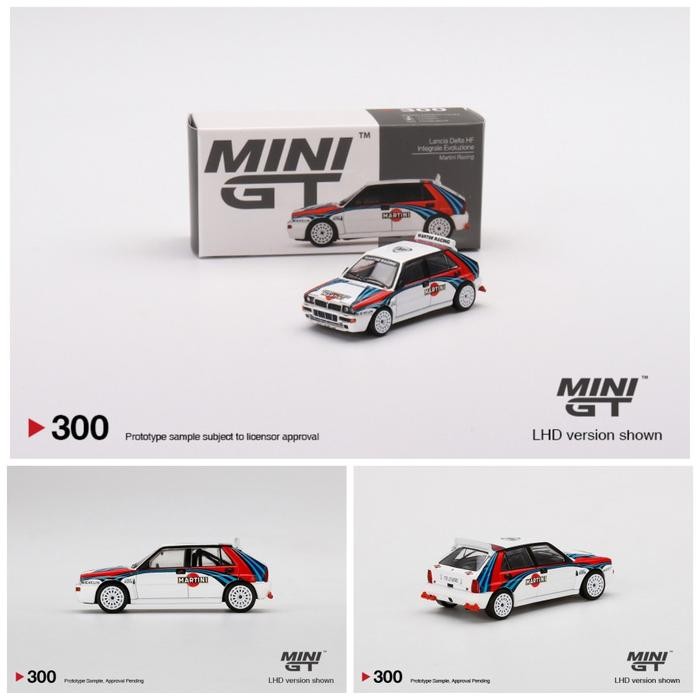 MINIGT 300 LANCIA DELTA HF INTEGRALE EVOLUZIONE MARTINI RACING MGT