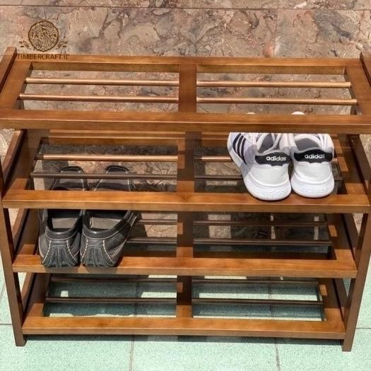 Terbaru Rak Sepatu Kayu Wooden Shoe Rack