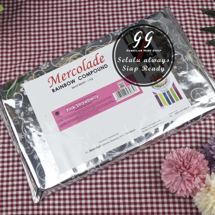 

MERCOLADE PINK STRAWBERRY Compound 1KG Merah Muda Stroberi Rainbow