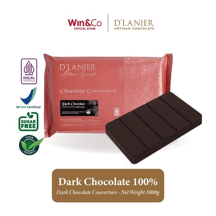 

D'Lanier Dark Chocolate Couverture 100% - 1 kg