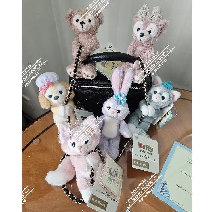 Makmur_55 Hongkong Disneyland - Linabell Duffy Shellie Gelatoni Plush Magnet Boneka Tas