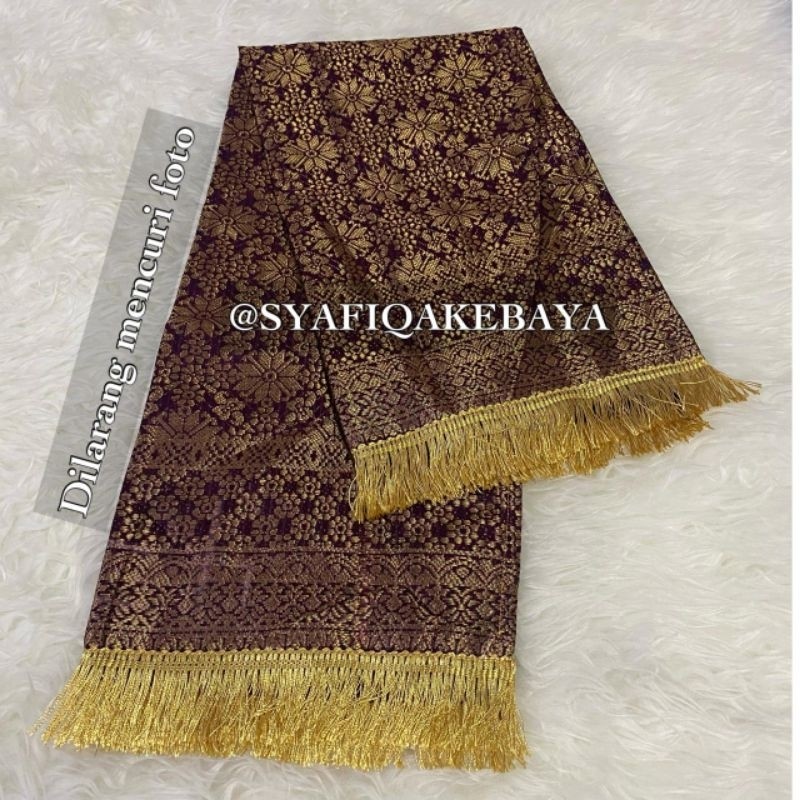 Glamourgemss Selendang Rumbai/Selendang Songket Palembang/Selendang Songket Rumbai