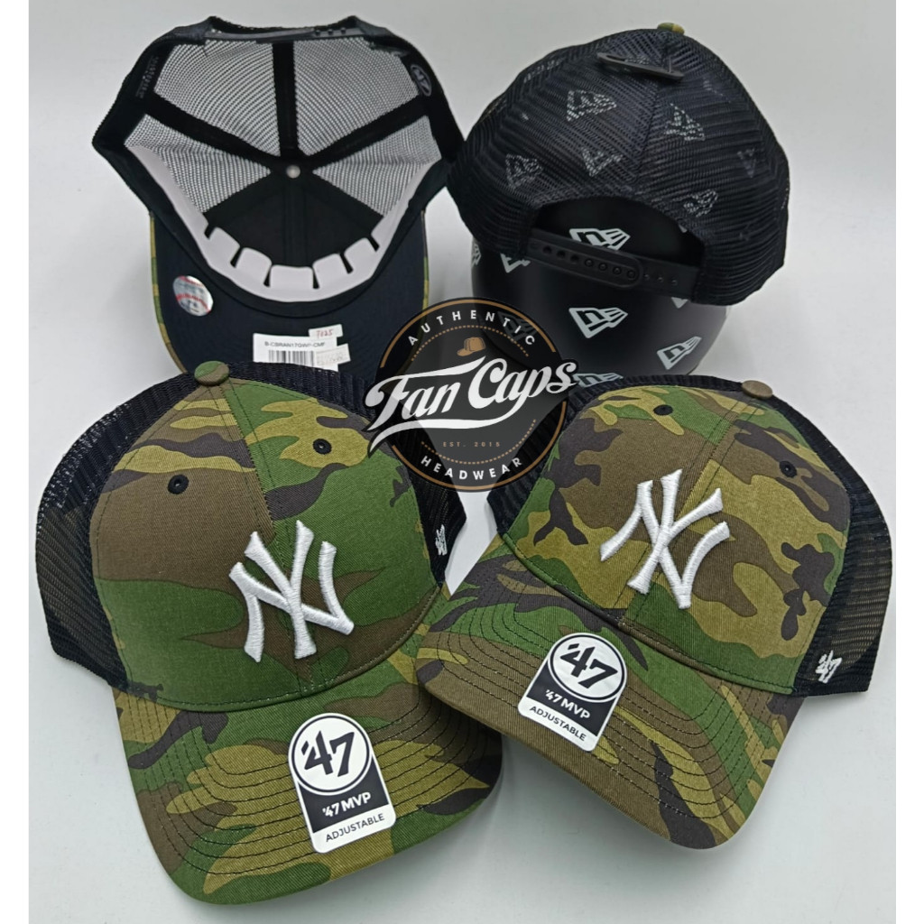 Glamourgemss [Original] York Yankees Camo Trucker Mvp Cap Topi 47