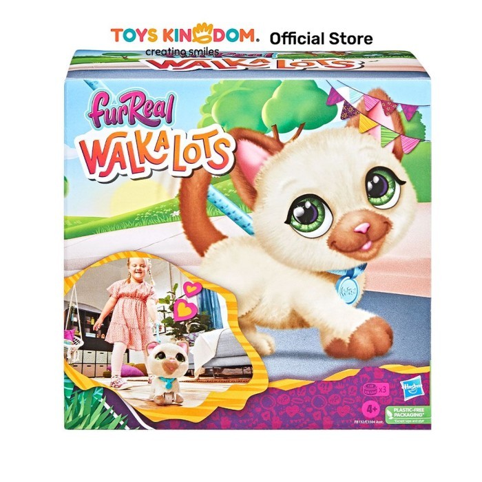 Terbaru Furreal Boneka Hewan Walkalots New Cat - Krem