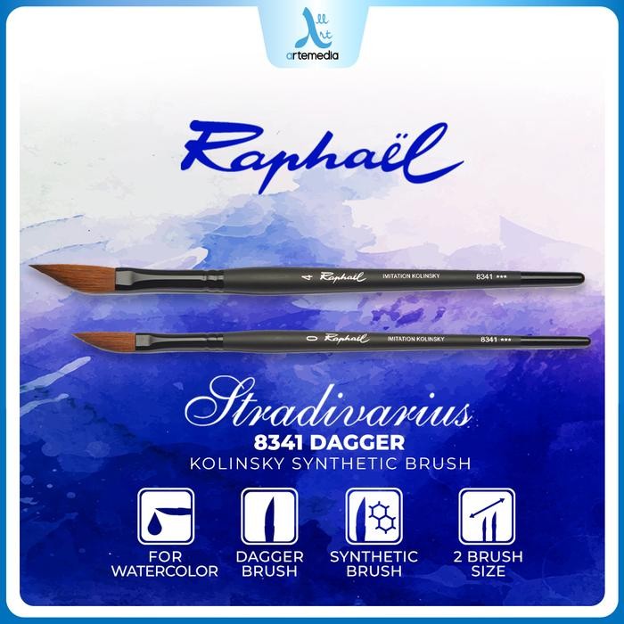 

Kuas Lukis Raphael Stradivarius 8341 Dagger Kolinsky Synthetic Brush