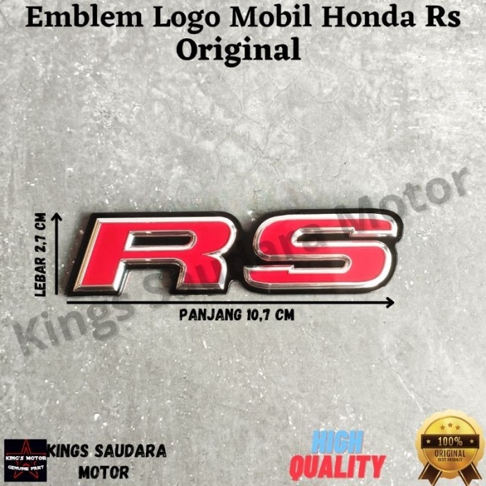 Emblem Logo Mobil HONDA RS Original