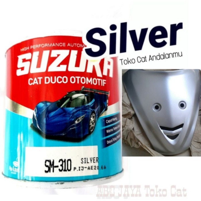 Cat Suzuka SM-310 Silver Silfer 200ml Cat Duco Kaleng Mobil Sepeda