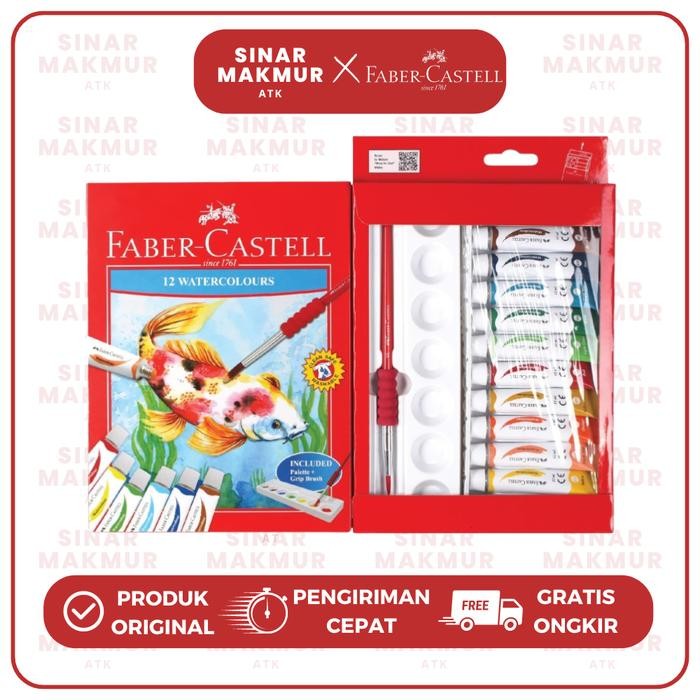 

Watercolours/Watercolor Paint/Cat Air 12 Warna Faber Castell (Set)