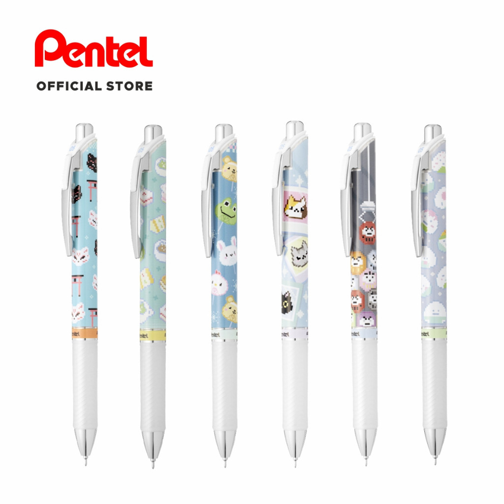 

Pentel Energel Kawaii Pixel 2 - Tinta Warna Hitam Beli 2 Energel Pen Varian Apapun GRATIS 1 Energel