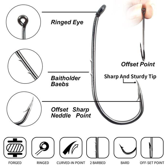 Btv - Kail Pancing Set 300Pcs 600Pcs Mata Kail Pancing Aneka Fishing Hook