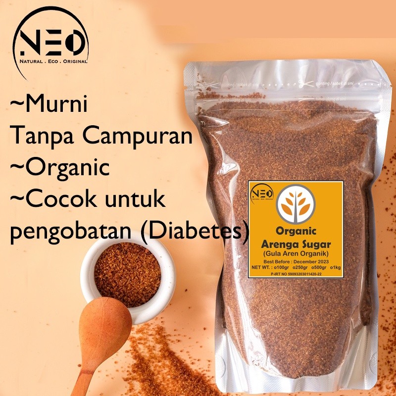 

Gula Aren Organik 1kg / Gula Semut / Arenga Sugar Organic GRADE A EXPORT QUALITY/ Tanpa Campuran